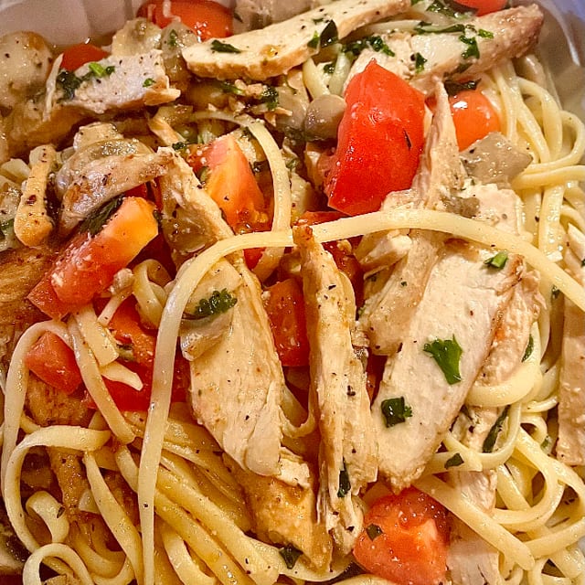 Smoked Chicken Olio.